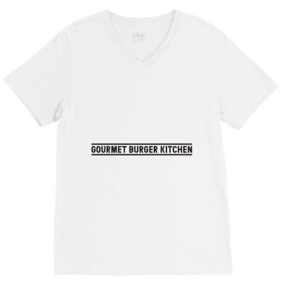 Gourmet Burger Kitchen V-neck Tee Designed By Temzy