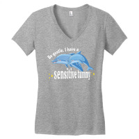 Be Gentle I Have A Sensitive Tummy Stomachache Ibs Women's V-neck T-shirt | Artistshot