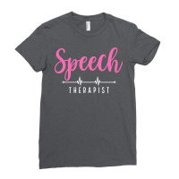 Speech Therapist Font Contrast Design Ladies Fitted T-shirt | Artistshot