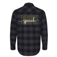 Speech Therapist Tall Font Contrast On Dark Design Flannel Shirt | Artistshot