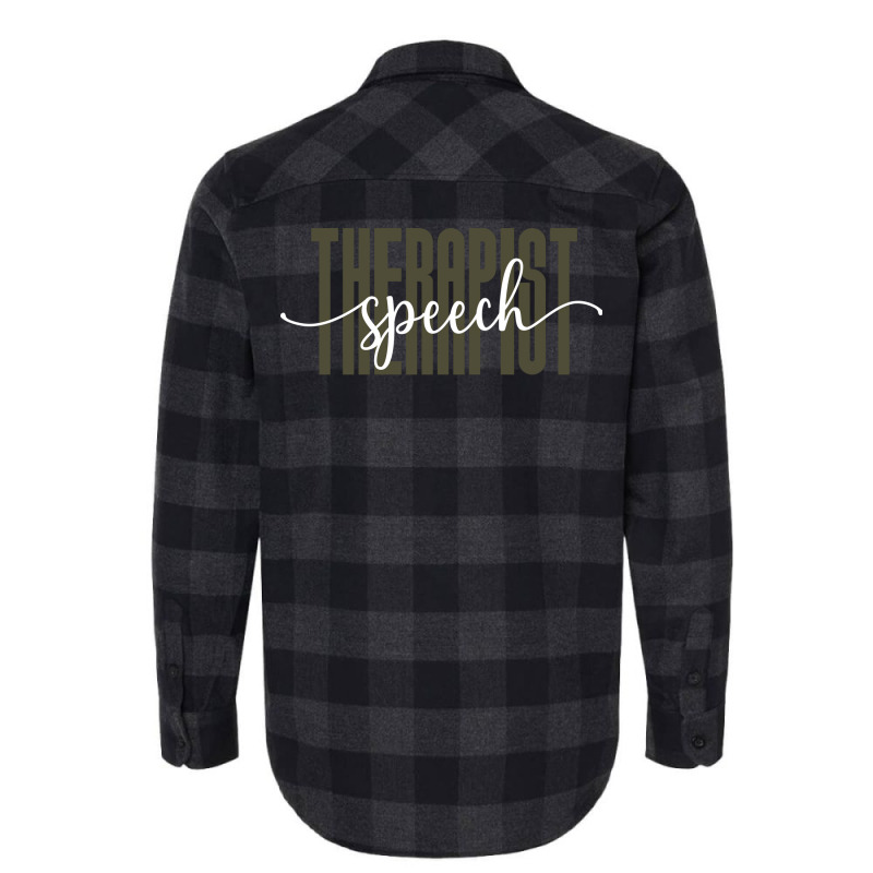 Speech Therapist Tall Font Contrast On Dark Design Flannel Shirt by ruplalghemir | Artistshot