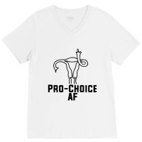 Pro Choice Af Uterus Middle Finger  Fitted V-neck Tee | Artistshot