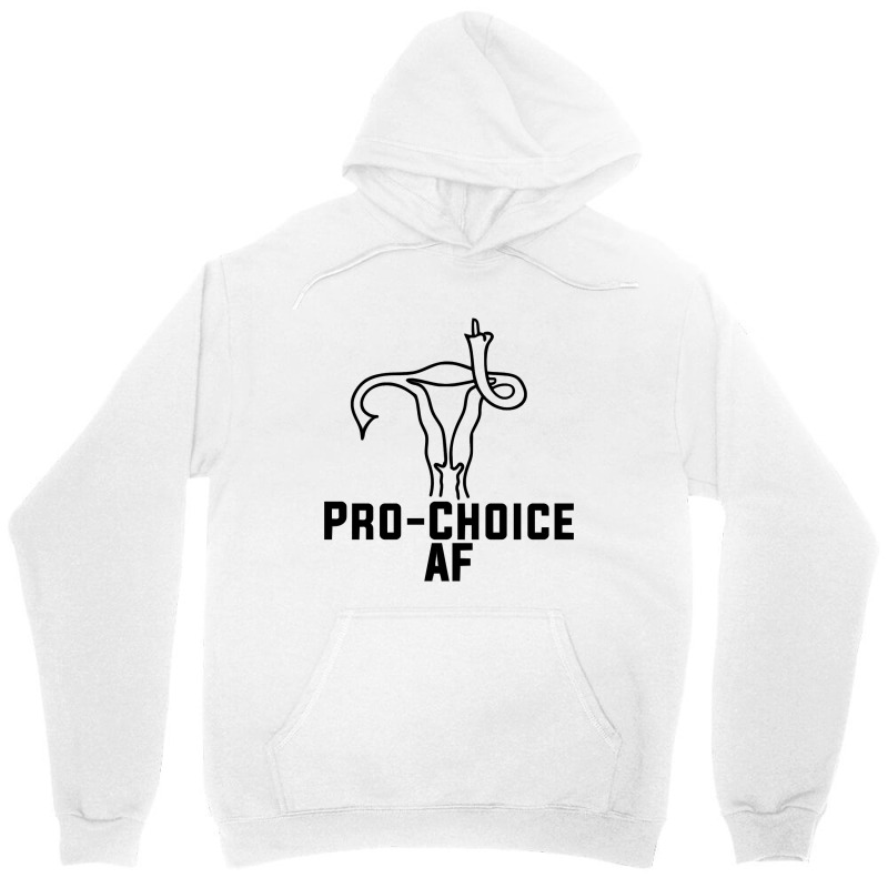 Pro Choice Af Uterus Middle Finger  Fitted Unisex Hoodie | Artistshot