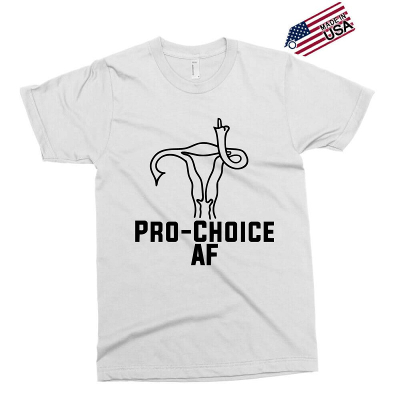 Pro Choice Af Uterus Middle Finger  Fitted Exclusive T-shirt | Artistshot