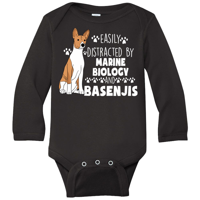 Marine Biology And Basenjis Long Sleeve Baby Bodysuit by DonoArt | Artistshot