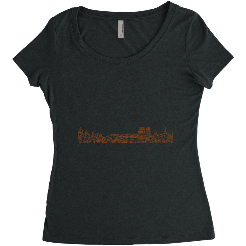 Limited Edition Cuba Hand Drawn Skyline Women's Triblend Scoop T-shirt by buithilai657 | Artistshot