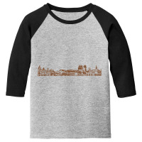 Limited Edition Cuba Hand Drawn Skyline Youth 3/4 Sleeve | Artistshot