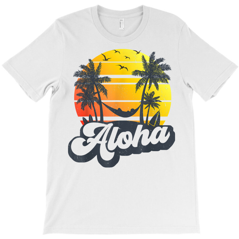 Aloha Hawaii Hawaiian Island Shirt Palm Trees Beac T-Shirt by djeke | Artistshot