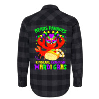 Beads Parades Kingcake Crawfish Mardi Gras Fat Tue Flannel Shirt | Artistshot