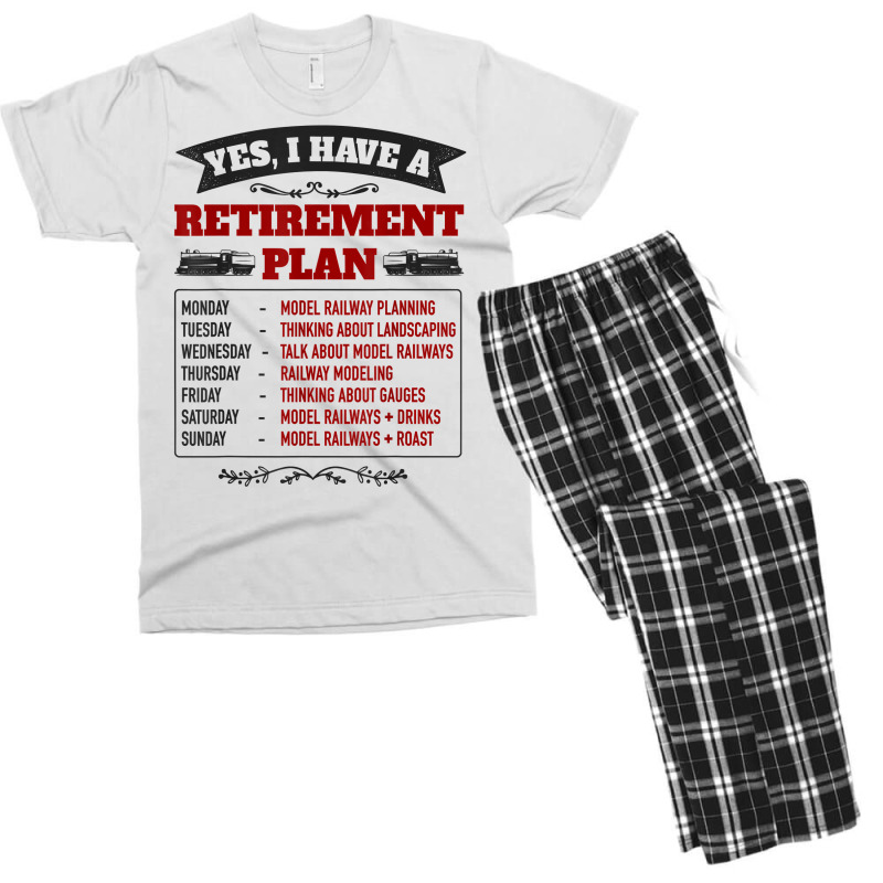 Model Railway Retirement Idea For Men & Railway Mo Men's T-shirt Pajama Set | Artistshot