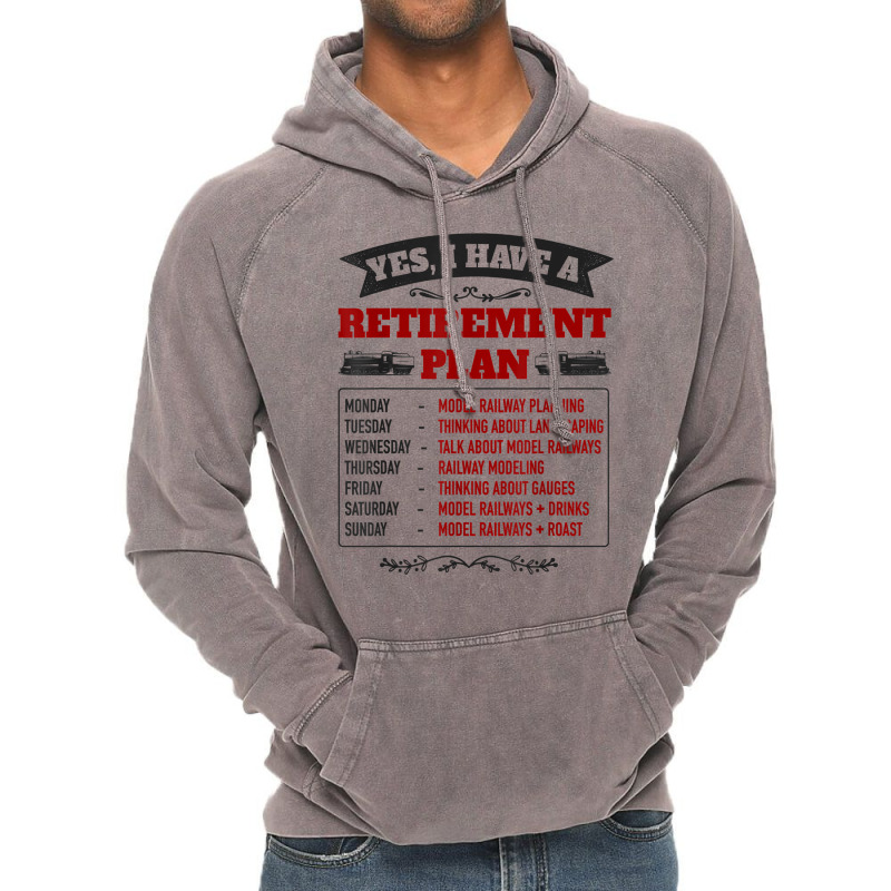 Model Railway Retirement Idea For Men & Railway Mo Vintage Hoodie | Artistshot