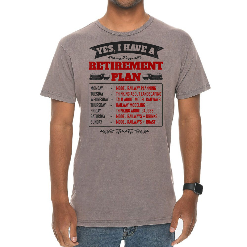 Model Railway Retirement Idea For Men & Railway Mo Vintage T-shirt | Artistshot