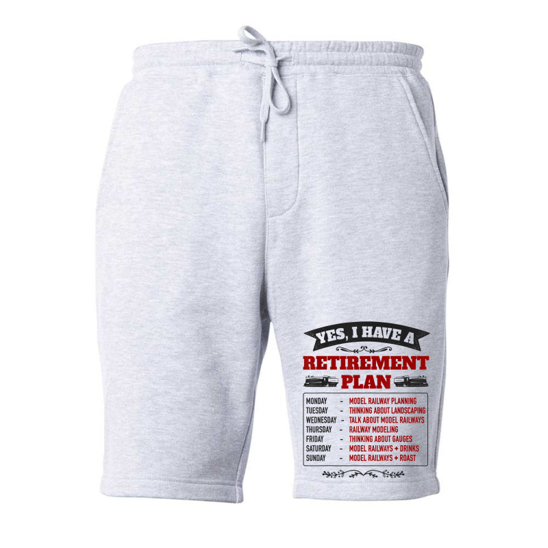 Model Railway Retirement Idea For Men & Railway Mo Fleece Short | Artistshot