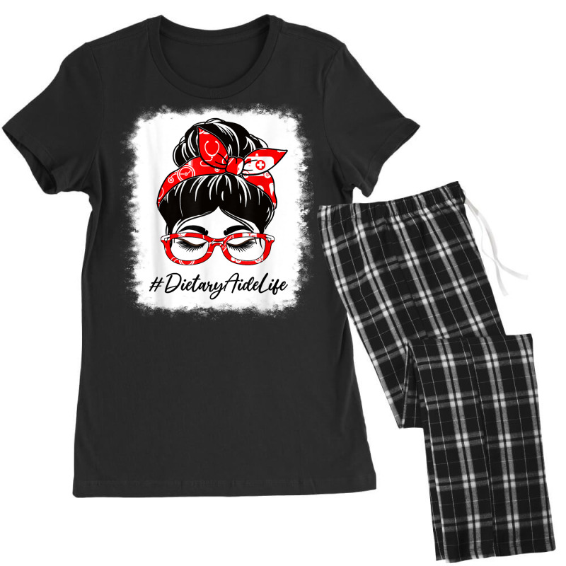 Dietary Aide Bleached Messy Bun Appreciation Day F Women's Pajamas Set by mauthe | Artistshot