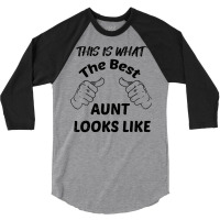 The Best Aunt Funaunt Cool Auntaunt Gift Ideas 3/4 Sleeve Shirt | Artistshot