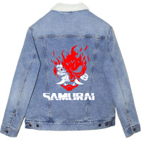 Limited Edition Cyberpunk Samurai-c1p0g Unisex Sherpa-lined Denim Jacket | Artistshot