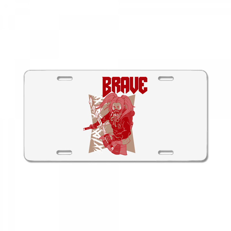 Brave License Plate | Artistshot