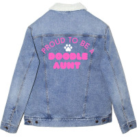 Doodle Aunt Girl Unisex Sherpa-lined Denim Jacket | Artistshot