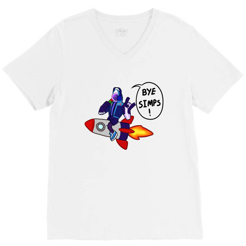 Djss Saying Bye Simps V-neck Tee | Artistshot