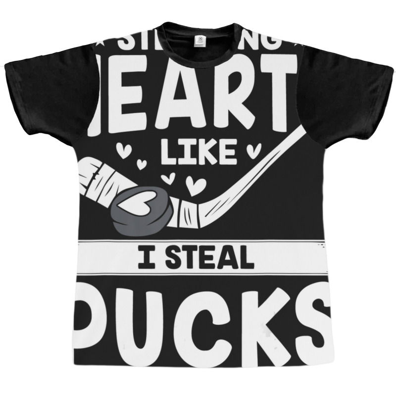 Valentines Day Hockey Stealing Hearts Kids Toddler Graphic T-shirt | Artistshot