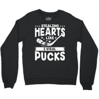 Valentines Day Hockey Stealing Hearts Kids Toddler Crewneck Sweatshirt | Artistshot