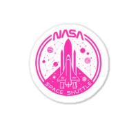 Space Shuttle Hot Pink Emblem Aesthetic Sticker | Artistshot