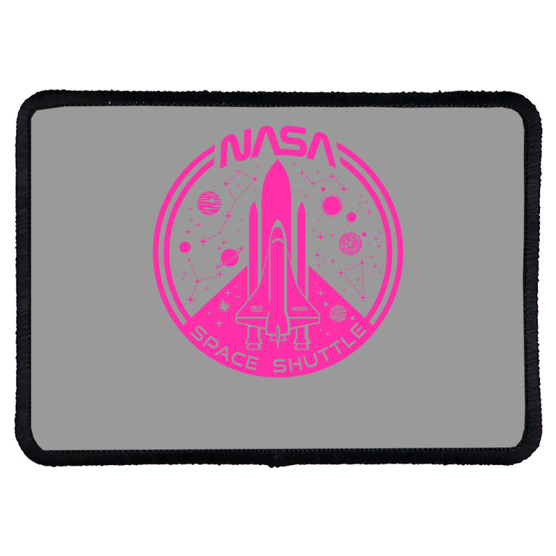 Space Shuttle Hot Pink Emblem Aesthetic Rectangle Patch | Artistshot