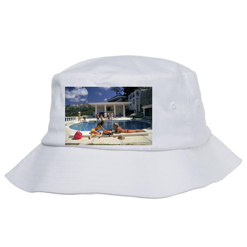 Poolside Backgammon Bucket Hat by mildreddean | Artistshot