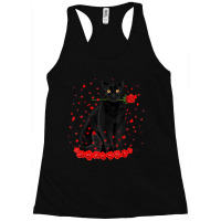 Black Cat With Red Roses Couples Valentine's Day W Racerback Tank | Artistshot