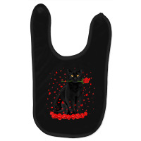 Black Cat With Red Roses Couples Valentine's Day W Baby Bibs | Artistshot