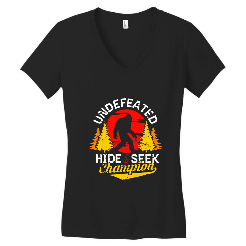 Undefeated Hide And Seek Champion Women's V-Neck T-Shirt by skw art | Artistshot