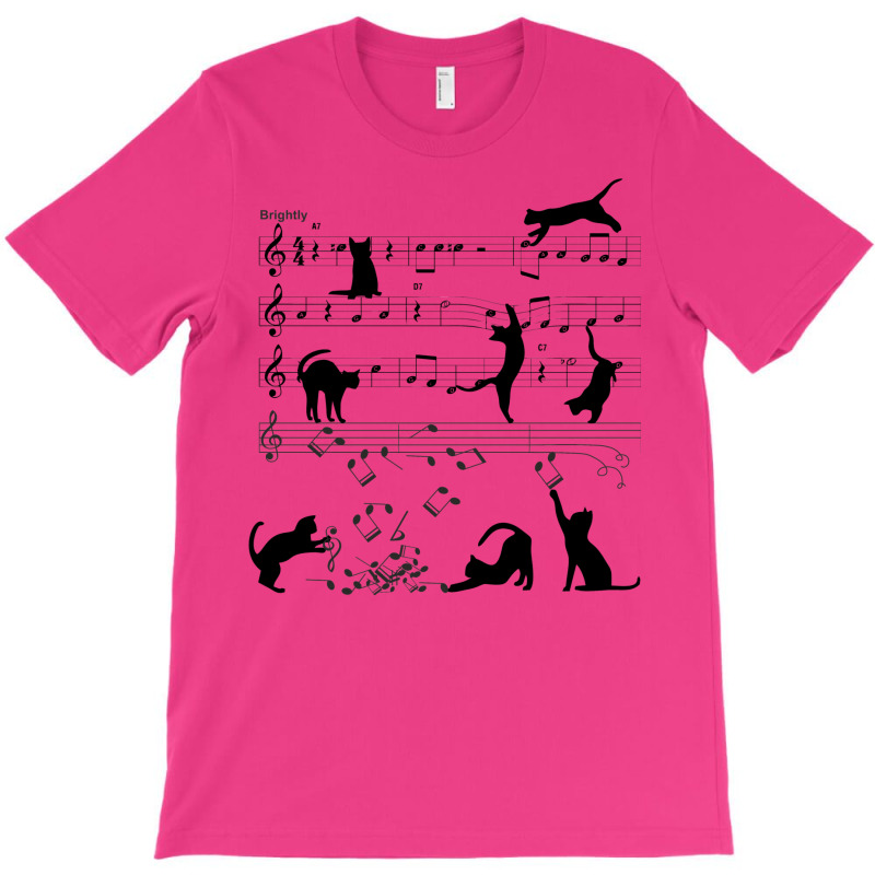 Cat Playing Clef Notes Piano Music Funny Musical C T-shirt | Artistshot