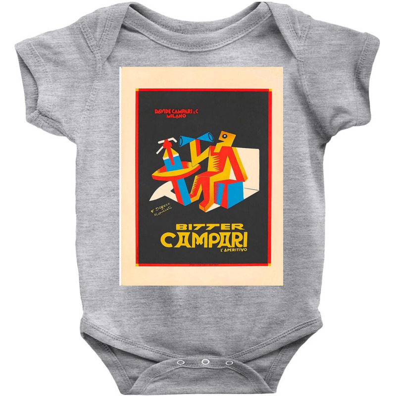 Bitter Campari By Fortunato Depero (1892 1960) Baby Bodysuit by ronaldojon | Artistshot