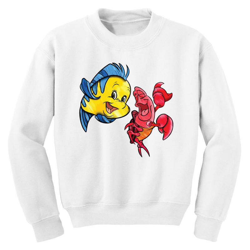 Flounder And Sebastian Youth Sweatshirt | Artistshot