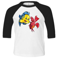 Flounder And Sebastian Toddler 3/4 Sleeve Tee | Artistshot