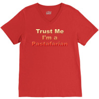 Trust Me Im A Pastafarian Aesthetic V-neck Tee | Artistshot