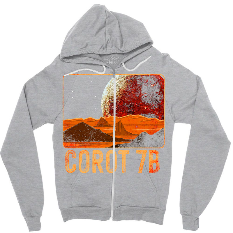 Corot7b Exoplanet Planet Aesthetic Zipper Hoodie | Artistshot