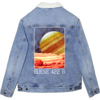 Gliese 422 B Exoplanet Planet Red Unisex Sherpa-lined Denim Jacket | Artistshot