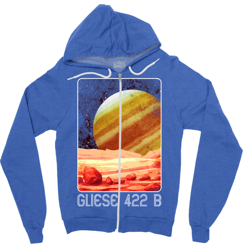 Gliese 422 B Exoplanet Planet Red Zipper Hoodie | Artistshot