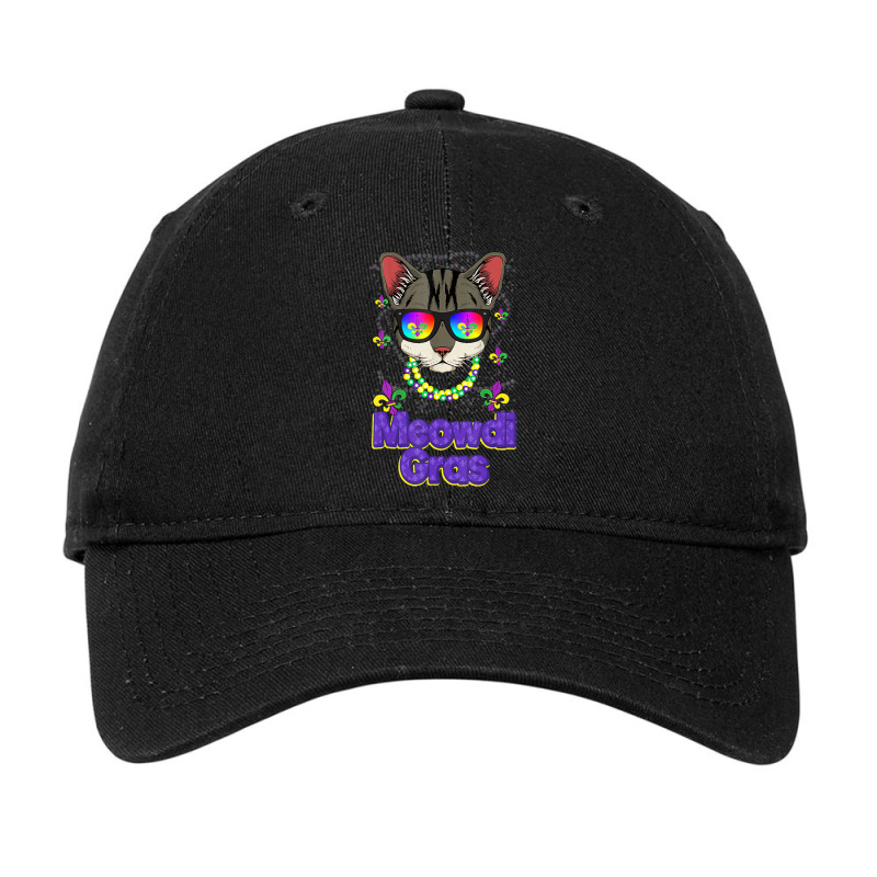 Meowdi Gras Mardi Gras New Orleans Cat Mask Sungla Adjustable Cap by kimblejoettaefd | Artistshot