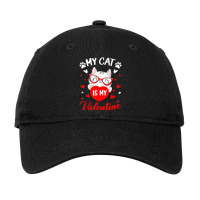 My Cat Is My Valentine Kitten Lover Heart Boys Gir Adjustable Cap | Artistshot