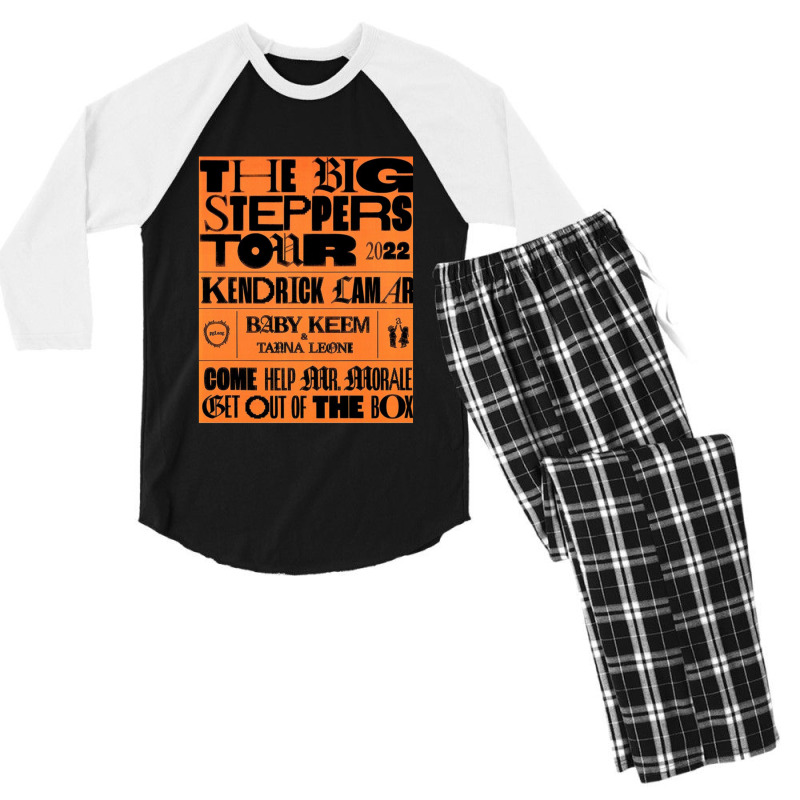 Kendrick Lamar Big Steppers Tour 2022 Men's 3/4 Sleeve Pajama Set by corraHugot | Artistshot