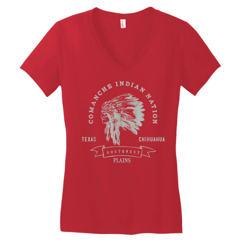 Comanche Native American Indian Pride Chief Respec Women's V-Neck T-Shirt by chomibe | Artistshot