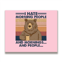 Camping I Hate Morning People And People And Morni Metal Print Horizontal | Artistshot