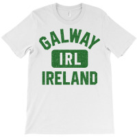 Galway Ireland Gym Style Grey With Distress Dark G T-shirt | Artistshot