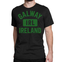 Galway Ireland Gym Style Grey With Distress Dark G Classic T-shirt | Artistshot