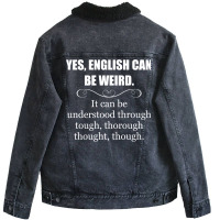 English Teacher Appreciation Gifts   English Can B Unisex Sherpa-lined Denim Jacket | Artistshot