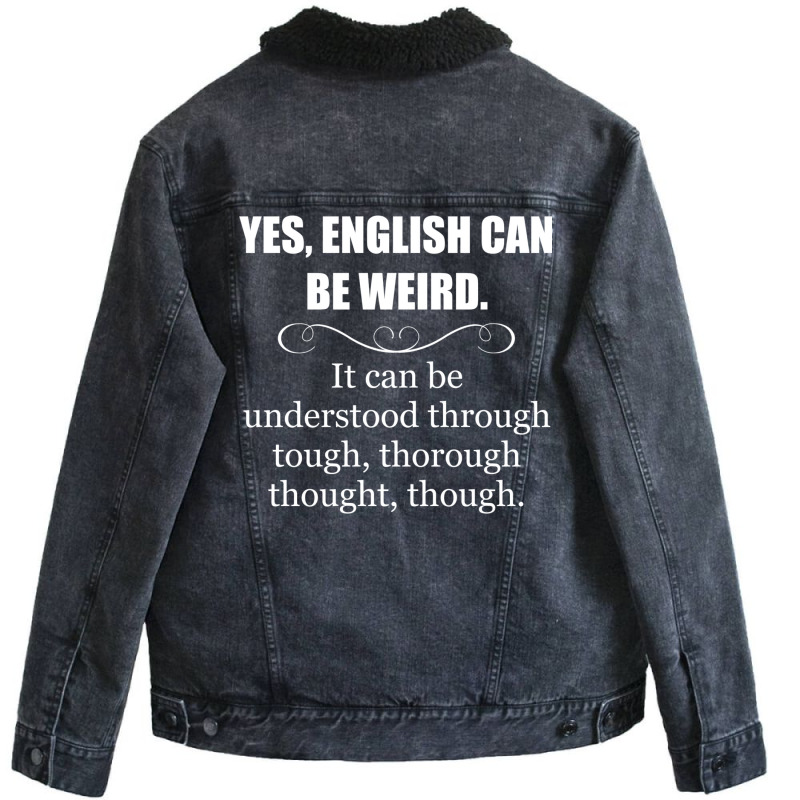 English Teacher Appreciation Gifts   English Can B Unisex Sherpa-Lined Denim Jacket by mccookkenw | Artistshot