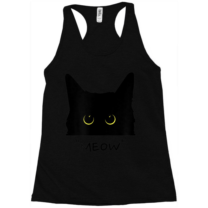 Cute Cat Meow, Cat Lover Meow Racerback Tank by spannmargarettrgy | Artistshot