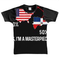 Half American Half Dominican Flag Combined Rd Usa Graphic Youth T-shirt | Artistshot